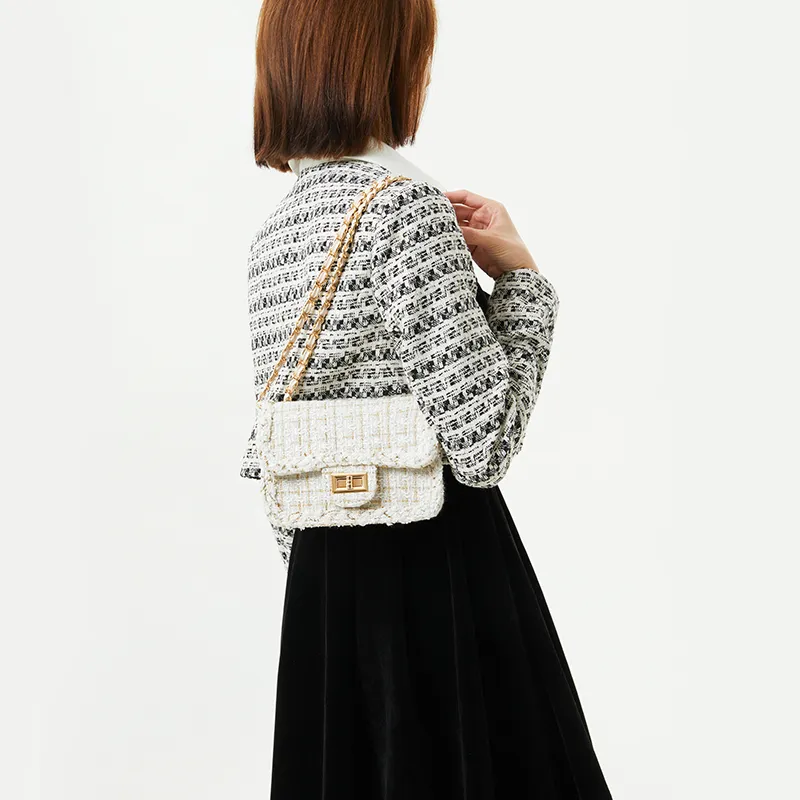 Jade En Plus Fashion Canvas Crossbody Bag Regular Women's White-4
