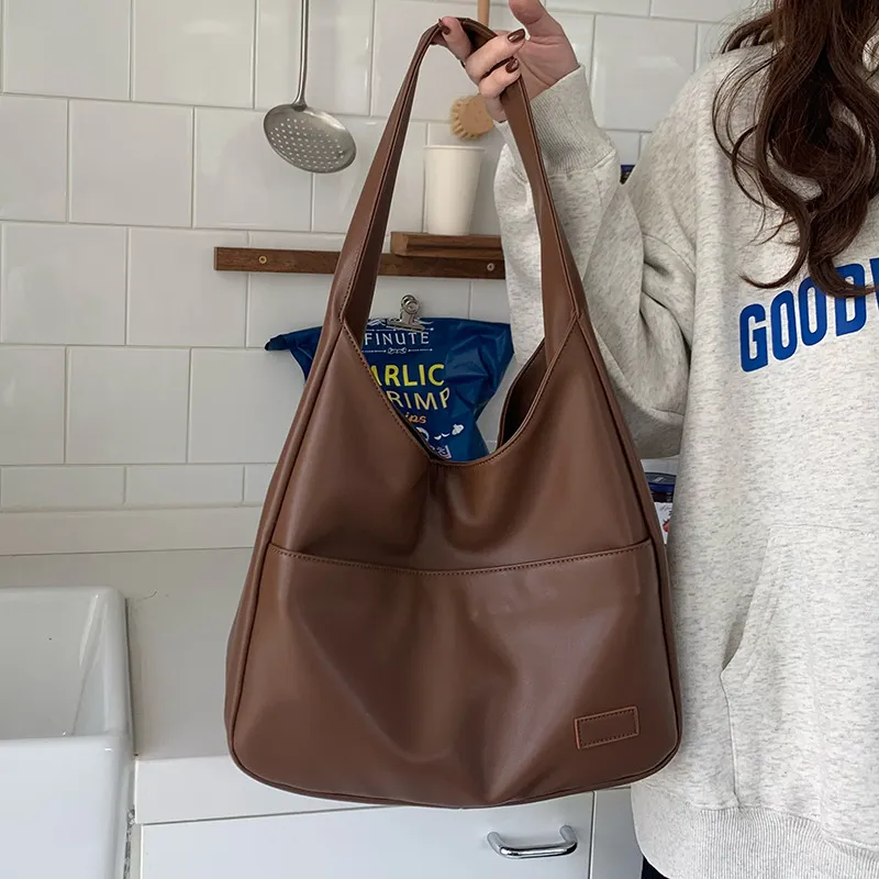 Jade En Plus Fashion PU Shoulder Bag Crossbody Bag Regular Women's Brown/Black/White-2