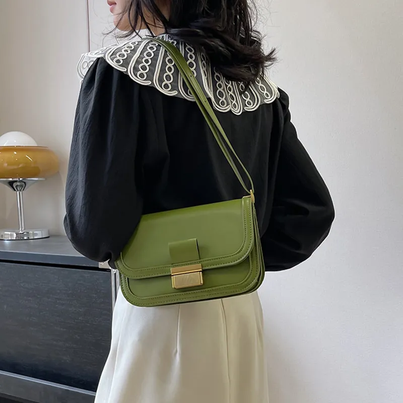 Jade En Plus PU Shoulder Bag Crossbody Bag Regular Women's Black/Green/Brown-19
