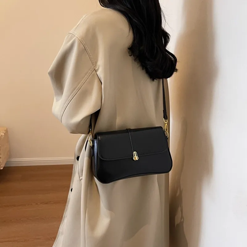 Jade En Plus PU Small Square Bag Shoulder Bag, Crossbody Bag Regular Women's Black/Ecru/Milk Tea/Brown-3