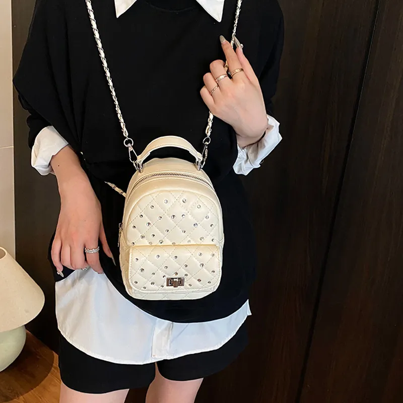 Jade En Plus PU Backpack Regular Women's Soft Pink/Ink Stone Black/Lemon/Milk White-27