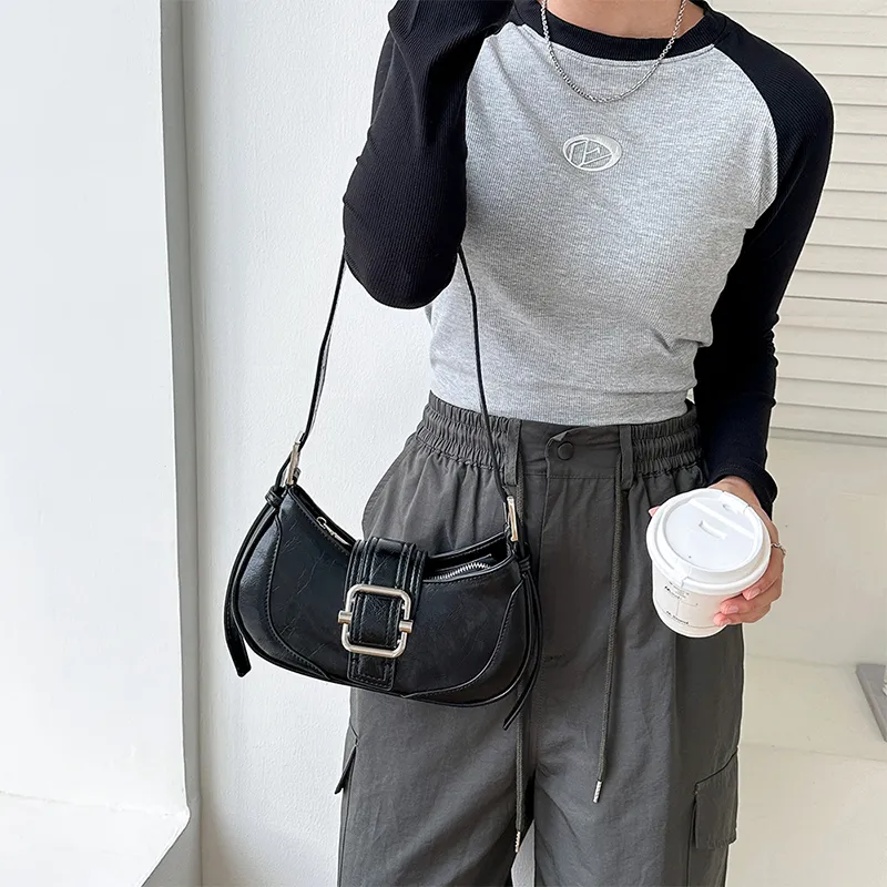Jade En Plus Pu Underarm Crossbody Bag, Shoulder Bag Regular Women's White/Black/Brown/Coffee-12