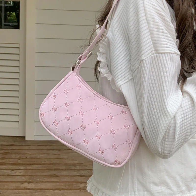 Jade En Plus PU Crossbody Bag Women's Mousse Pink/White-5