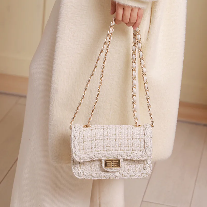 Jade En Plus Fashion Canvas Crossbody Bag Regular Women's White-6
