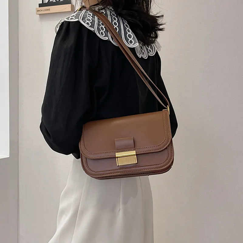 Jade En Plus PU Shoulder Bag Crossbody Bag Regular Women's Black/Green/Brown-12