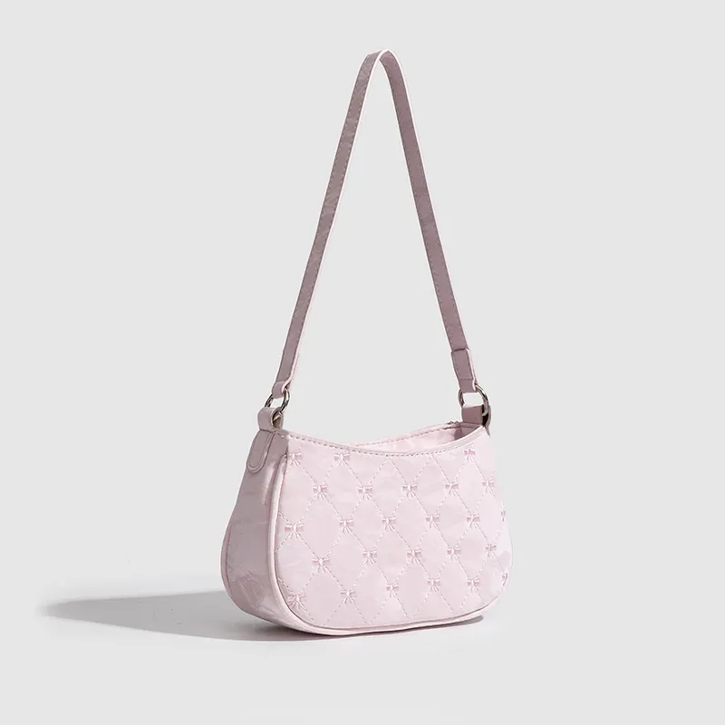 Jade En Plus PU Crossbody Bag Women's Mousse Pink/White-2