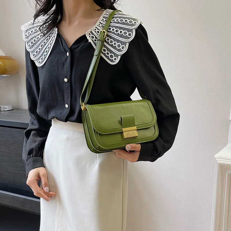 Jade En Plus PU Shoulder Bag Crossbody Bag Regular Women's Black/Green/Brown-21