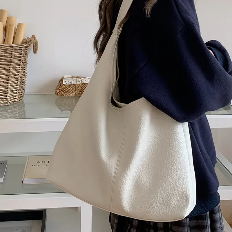 Jade En Plus PU Shoulder Bag Regular Women's White/Black/Pink-2