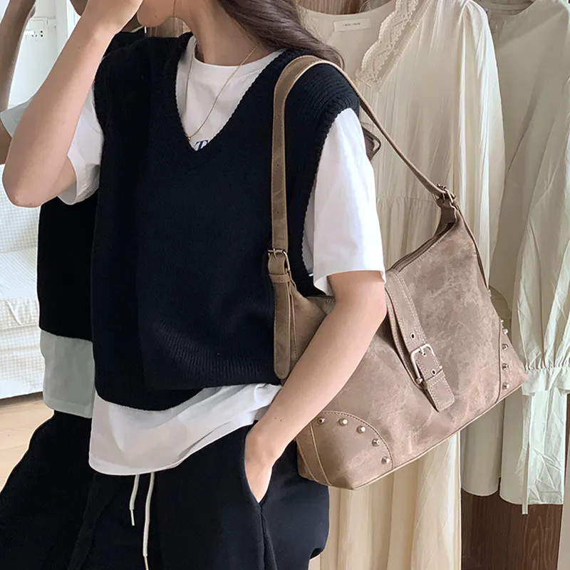 Jade En Plus Synthetic Leather Crossbody Shoulder Bags Women's Gray/Light Brown-17