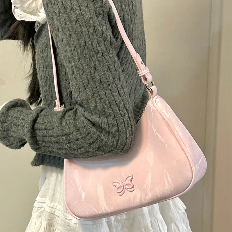 Jade En Plus PU Shoulder Bag Regular Women's Green/Pink/White/Black-5