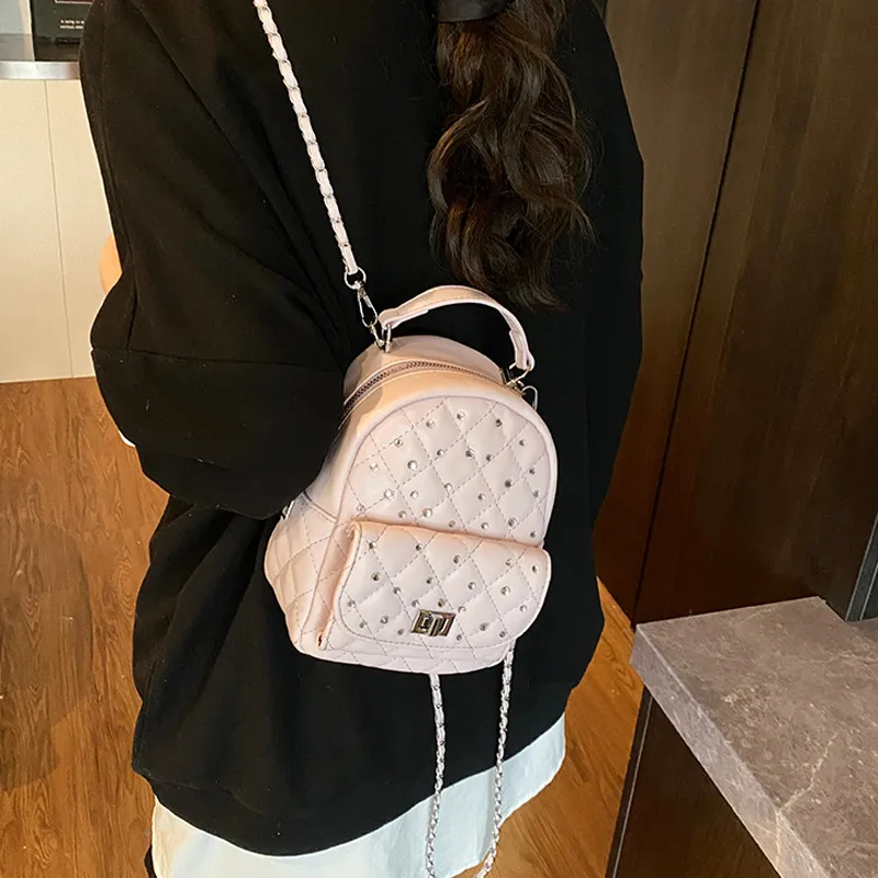 Jade En Plus PU Backpack Regular Women's Soft Pink/Ink Stone Black/Lemon/Milk White-2