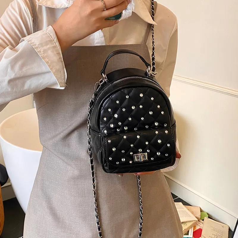 Jade En Plus PU Backpack Regular Women's Soft Pink/Ink Stone Black/Lemon/Milk White-13