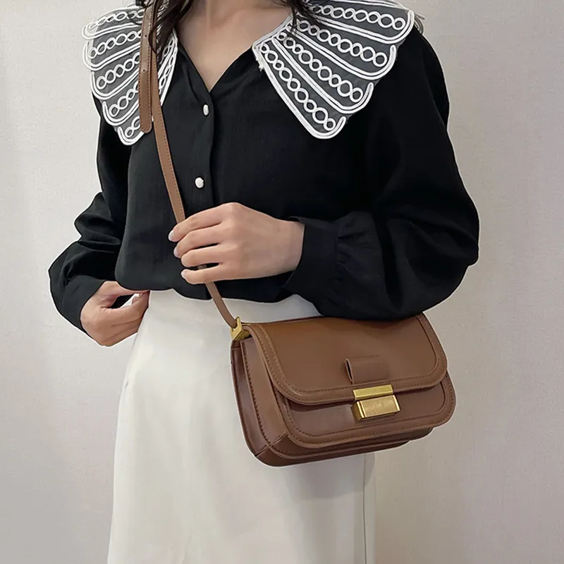 Jade En Plus PU Shoulder Bag Crossbody Bag Regular Women's Black/Green/Brown-13