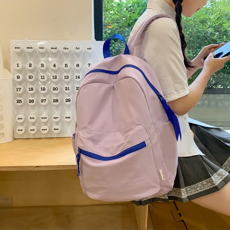 Jade En Plus Nylon Backpack Regular Unisex Mint Mambo/Light Yellow/Dusty Pink/Violet/Coconut Milk White-13