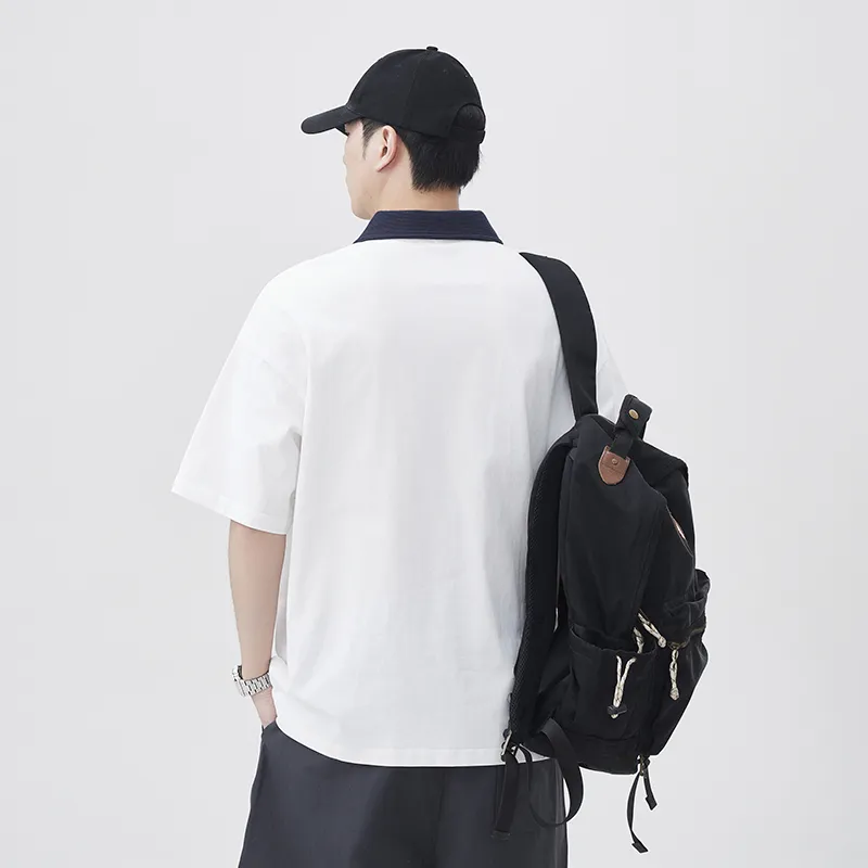 Go it alone Polo Shirts Unisex White-3