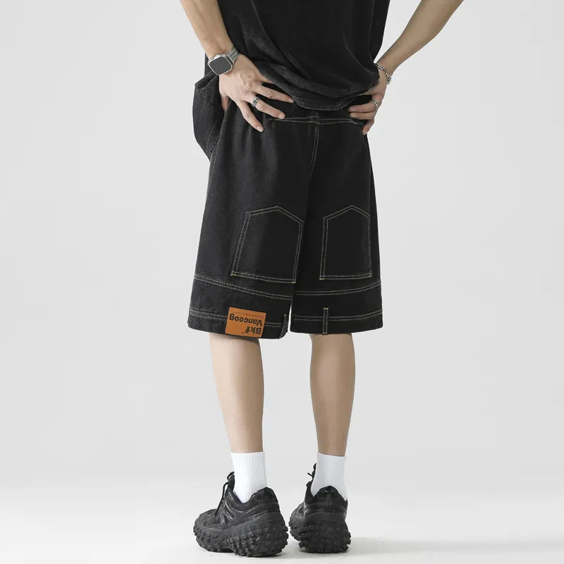 Go It Alone Denim Shorts Unisex-3