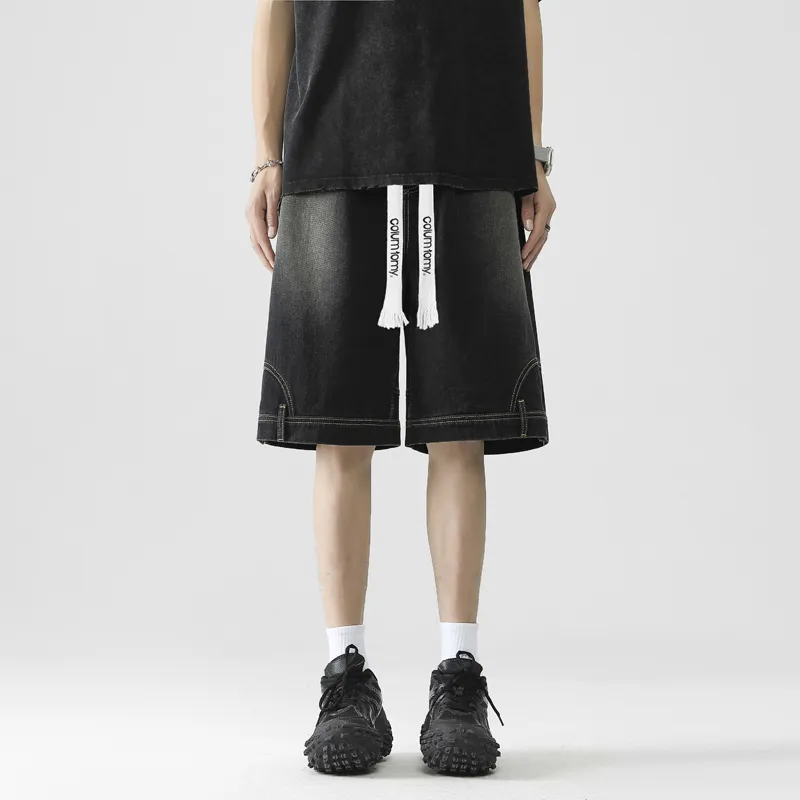 Go It Alone Denim Shorts Unisex-4