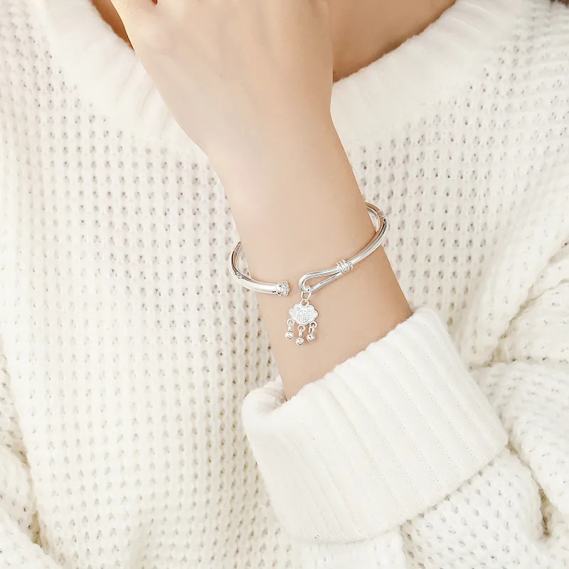 Children's Drawings 999 Fine Silver Sterling Silver Bracelets Women's-5