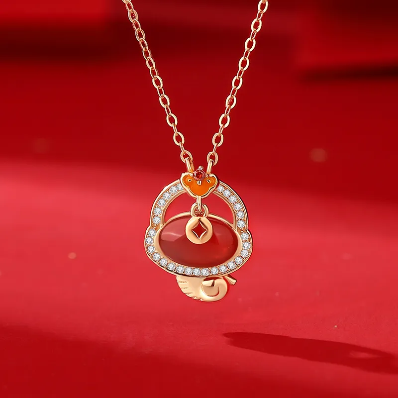 Children's Drawings Agate Necklaces Women's-1