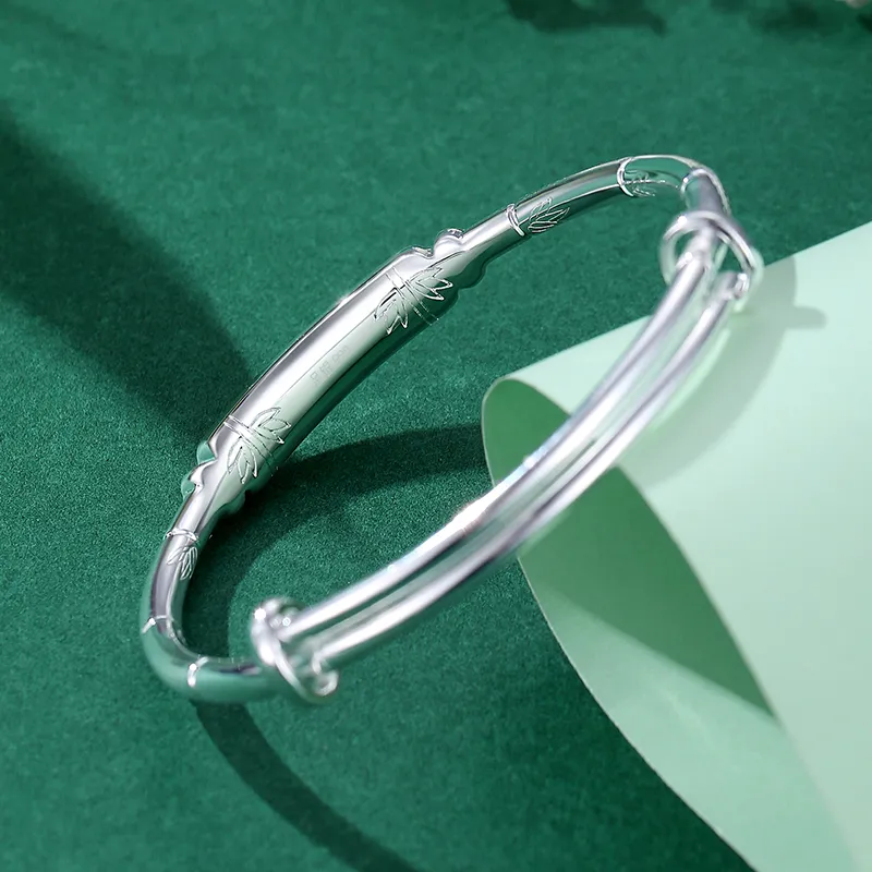 Children's Drawings S999 Fine Silver Bangles Women's-2