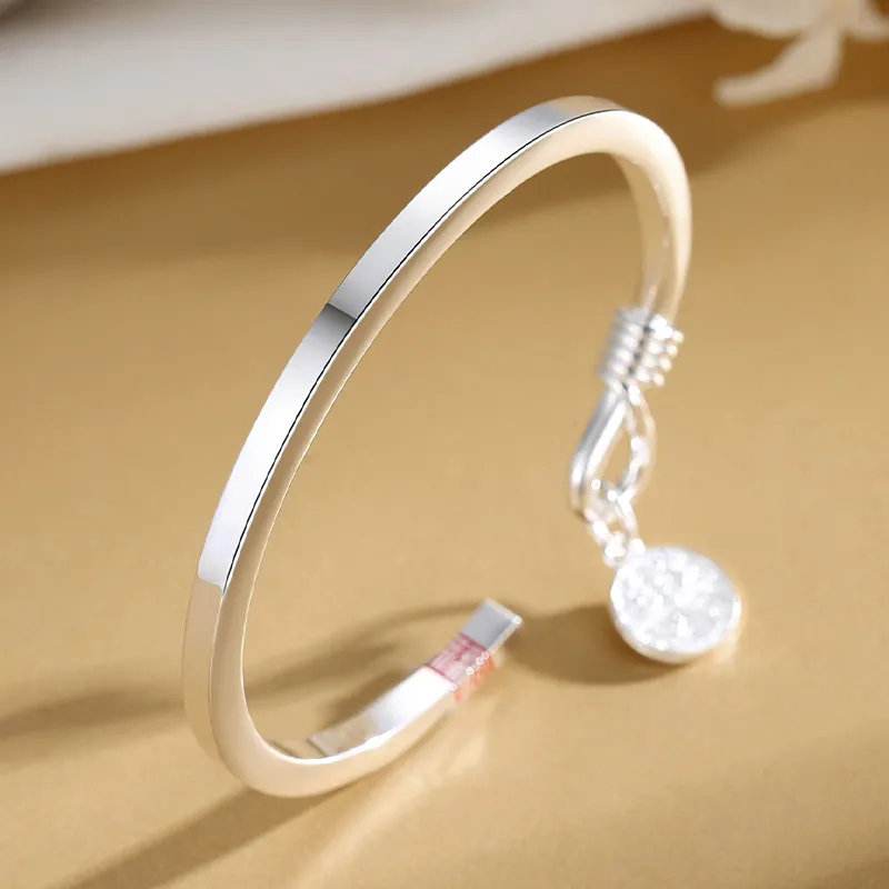 Children's Drawings S999 Fine Silver Bangles Women's-2