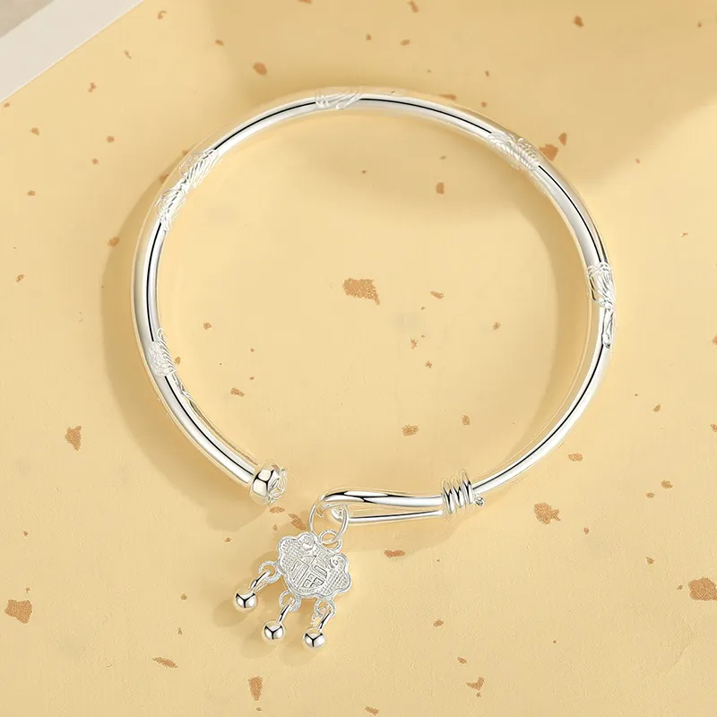 Children's Drawings 999 Fine Silver Sterling Silver Bracelets Women's-1