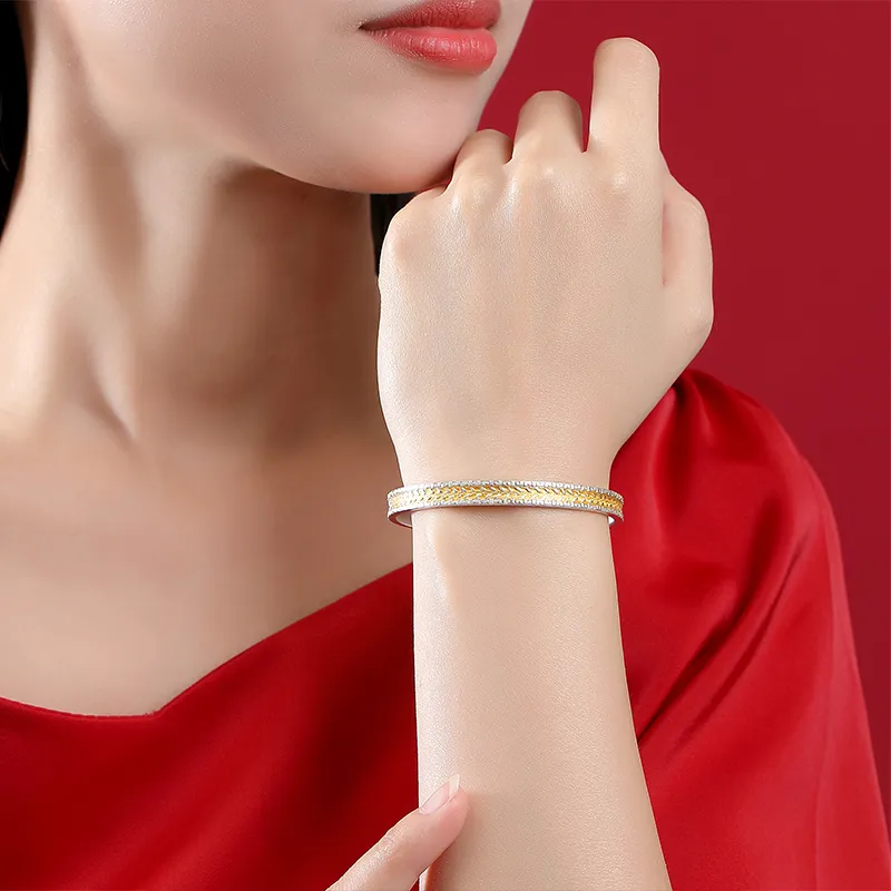 Children's Drawings S999 Fine Silver Bangles Women's-2