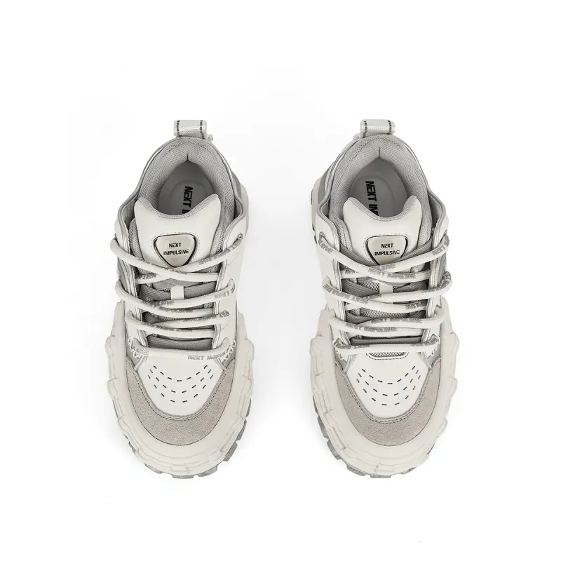 NEXT IMPULSIVE Wave Collection Stylish Skateboarding Shoes Unisex Silver White Brand Theme Box Limited Edition-5