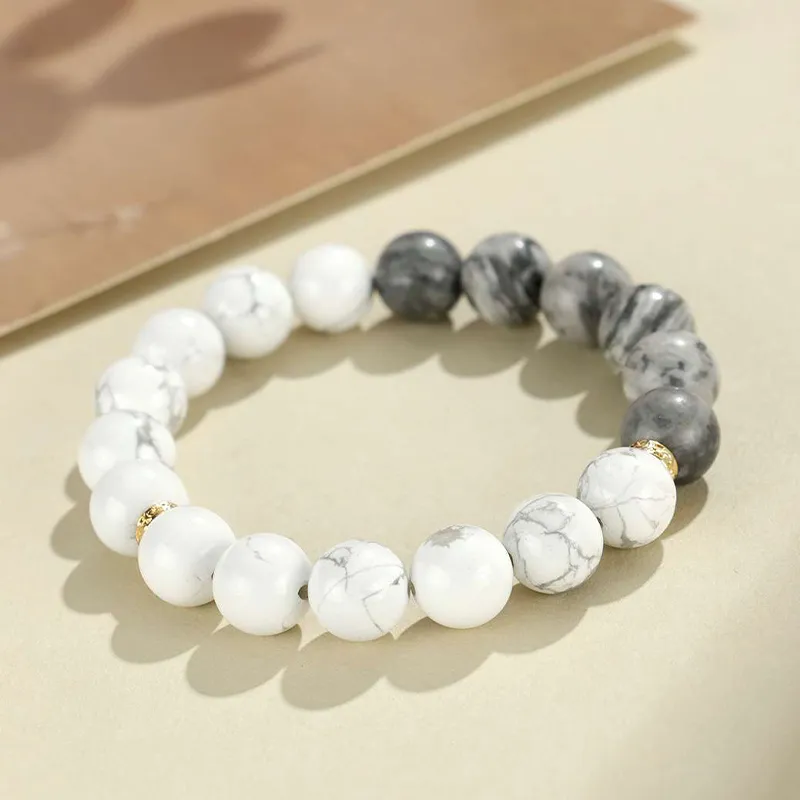Deep Xianglin Map Stone Bracelets Unisex-8