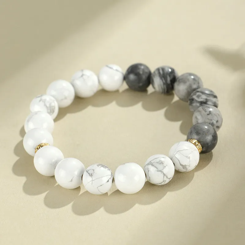 Deep Xianglin Map Stone Bracelets Unisex-7