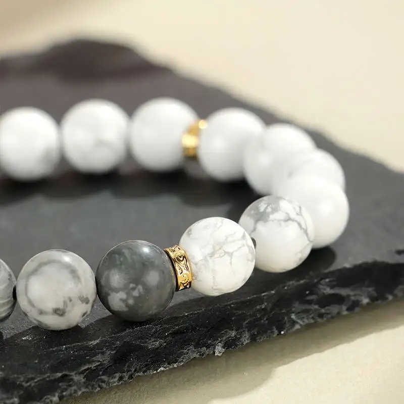 Deep Xianglin Map Stone Bracelets Unisex-9
