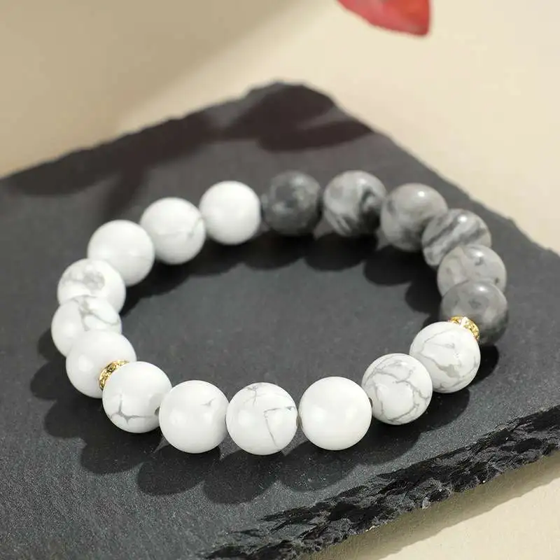 Deep Xianglin Map Stone Bracelets Unisex-10