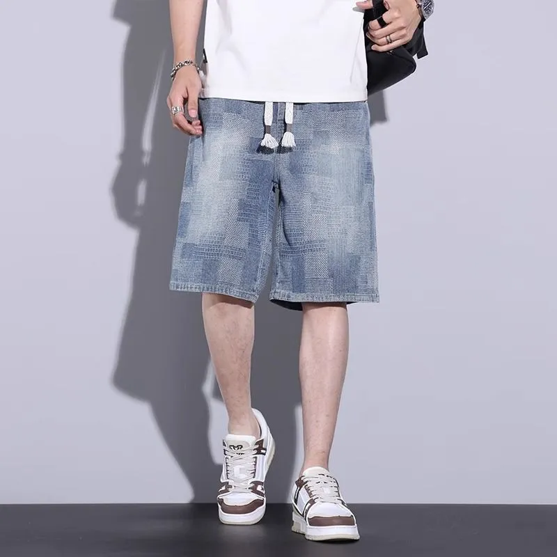 WJBS Denim Shorts Unisex Blue-2