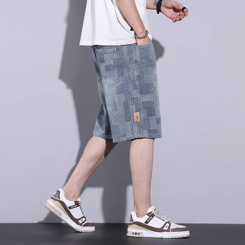 WJBS Denim Shorts Unisex Blue-3