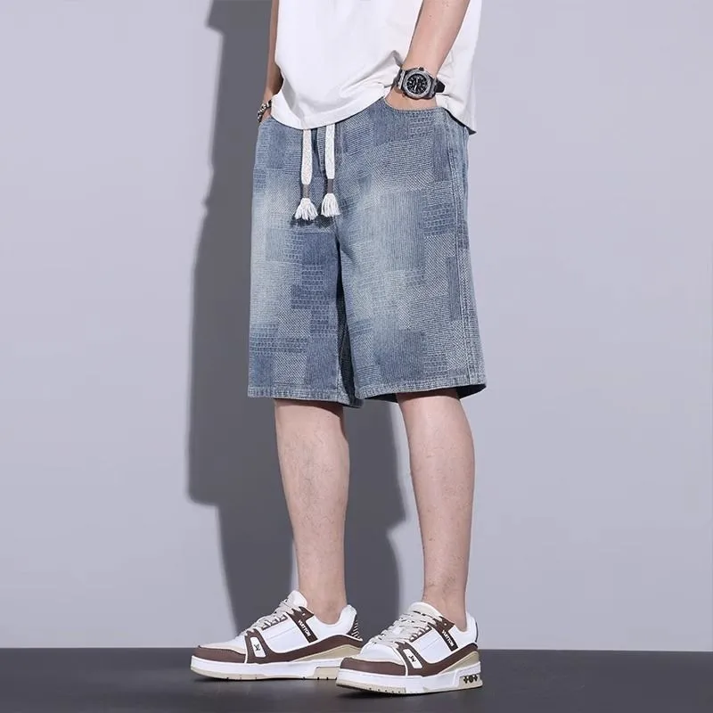 WJBS Denim Shorts Unisex Blue-5
