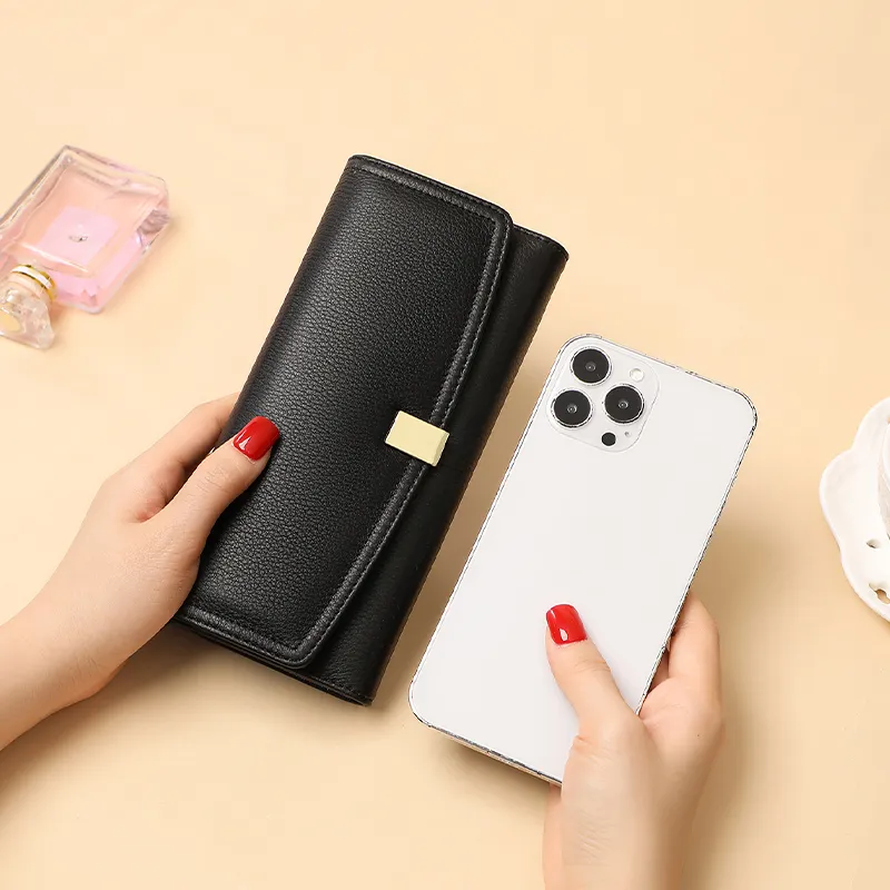 C°BANNER Cow Leather Wallet Women's Black-2