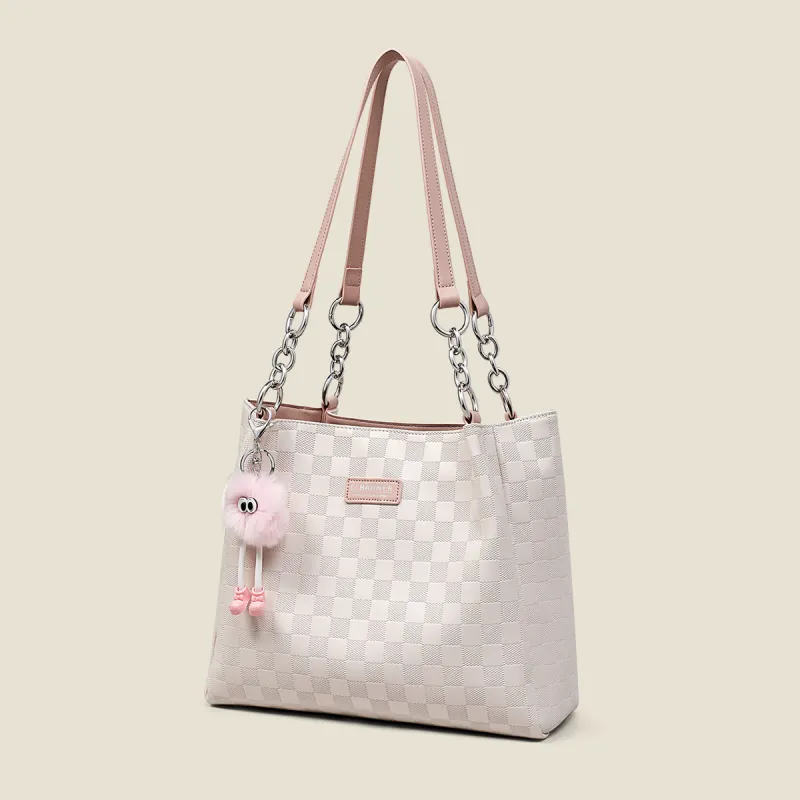 C°BANNER Synthetic Leather Shoulder Bag Tote Tubas Women's Pink-2