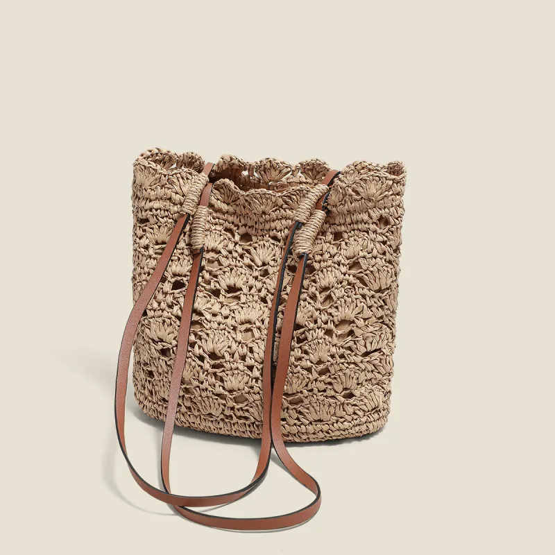 C°BANNER Fabric Tote Bag, Shoulder Bag Medium Size Women's Ecru/Khaki-6