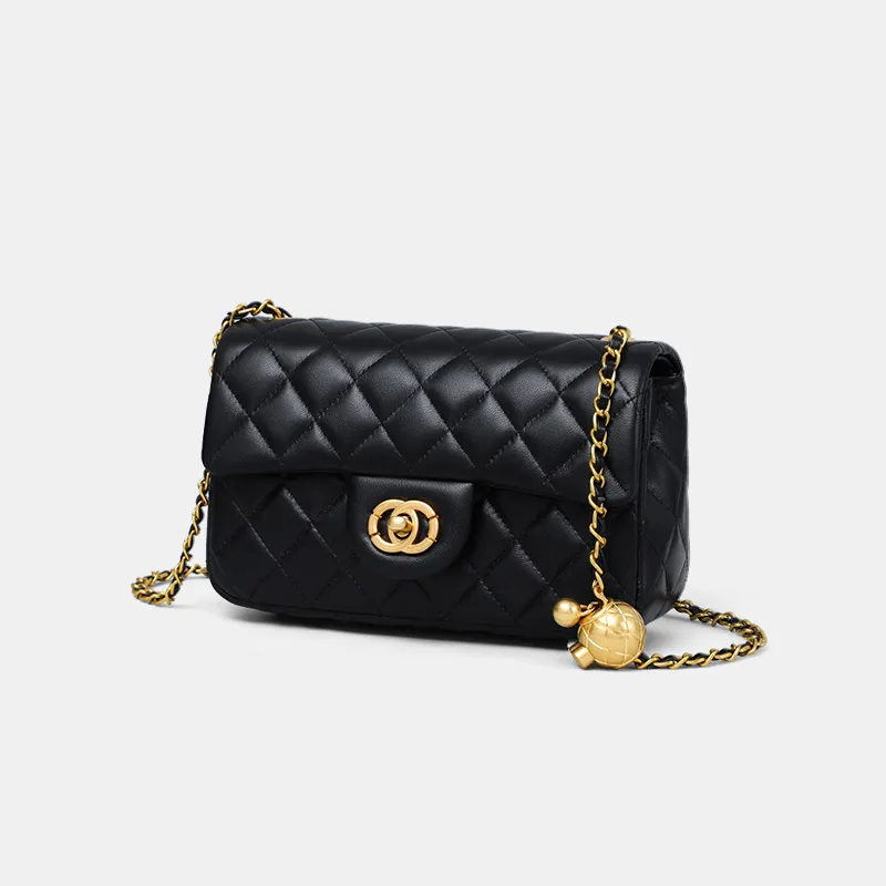 C°BANNER Cow Leather Shoulder Bag Women's Black-4