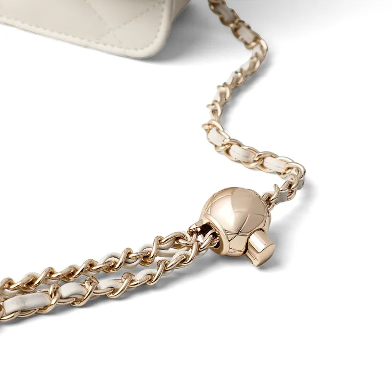 C°BANNER Cow Leather Chain Bag, Shoulder Bag, Crossbody Bag Regular Women's White-5