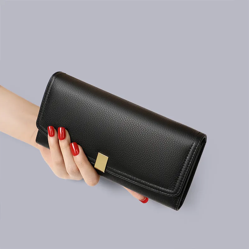 C°BANNER Cow Leather Wallet Women's Black-3