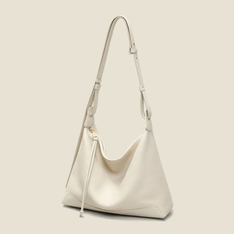 C°BANNER Cow Leather One Shoulder Crossbody Tote Tubas Women's Elephant Gray-7