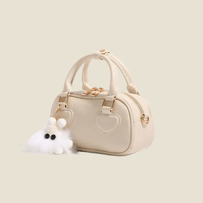 C°BANNER Synthetic Leather Shoulder Bag, Crossbody Bag, Handbag Medium Size Women's Cream White-2
