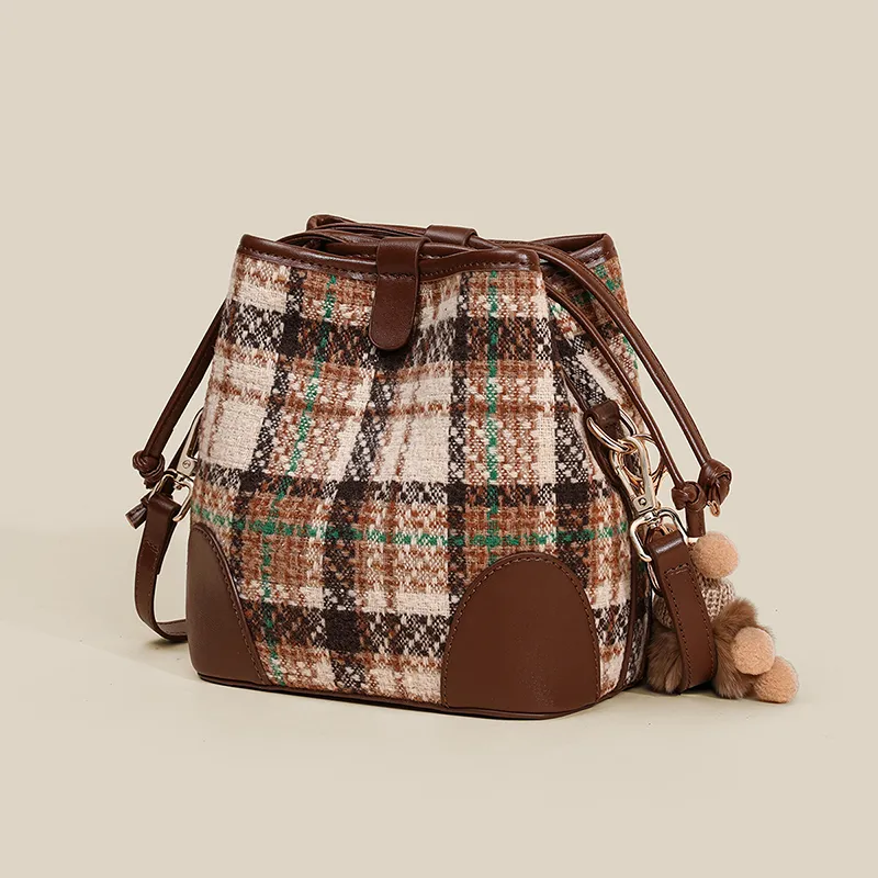 C°BANNER Fabric Shoulder Bag, Crossbody Bag, Bucket Bag Regular Women's Coffee-3