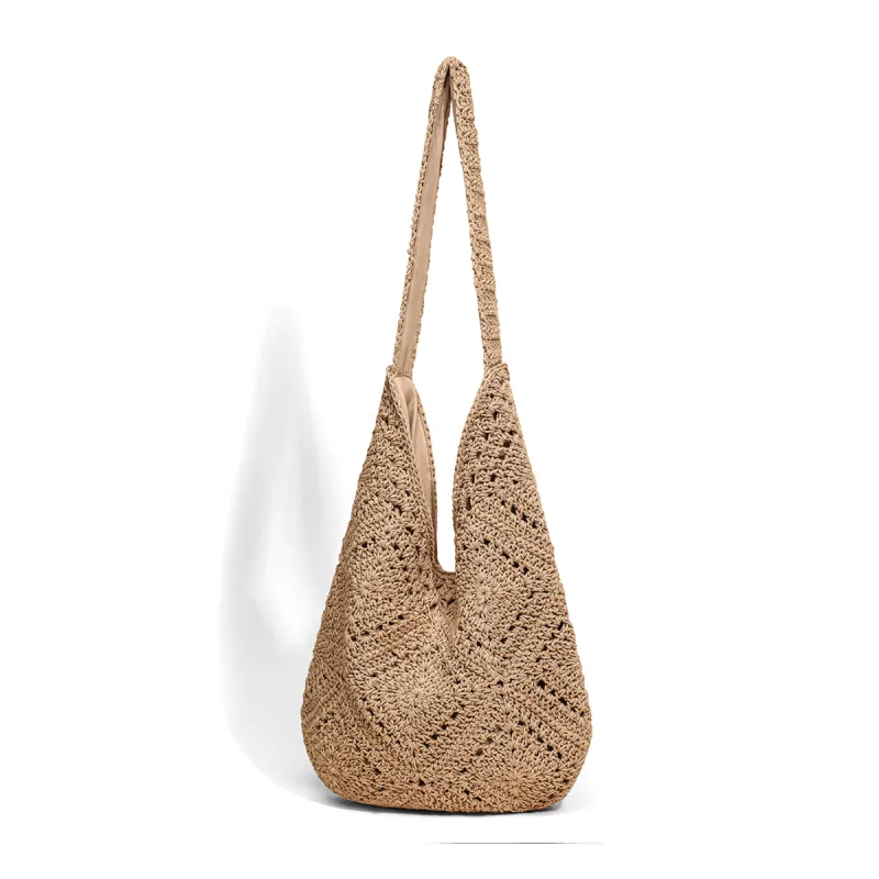 C°BANNER Fabric Shoulder Bag Medium Size Women's Ecru/Khaki-9