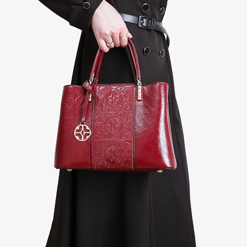 Pivsnu Synthetic Leather Shoulder Bag, Handbag Women's Red-6