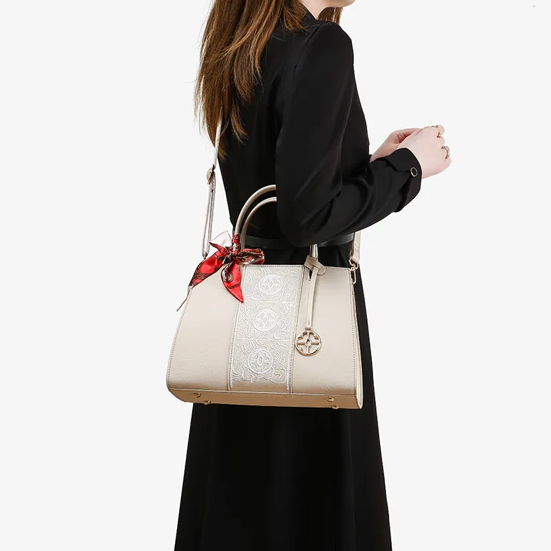 Pivsnu Synthetic Leather Shoulder Bag, Crossbody Bag, Handbag Women's White-6