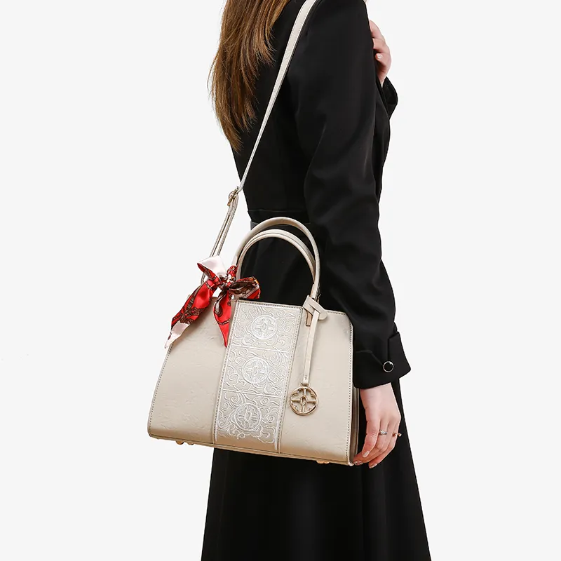 Pivsnu Synthetic Leather Shoulder Bag, Crossbody Bag, Handbag Women's White-5
