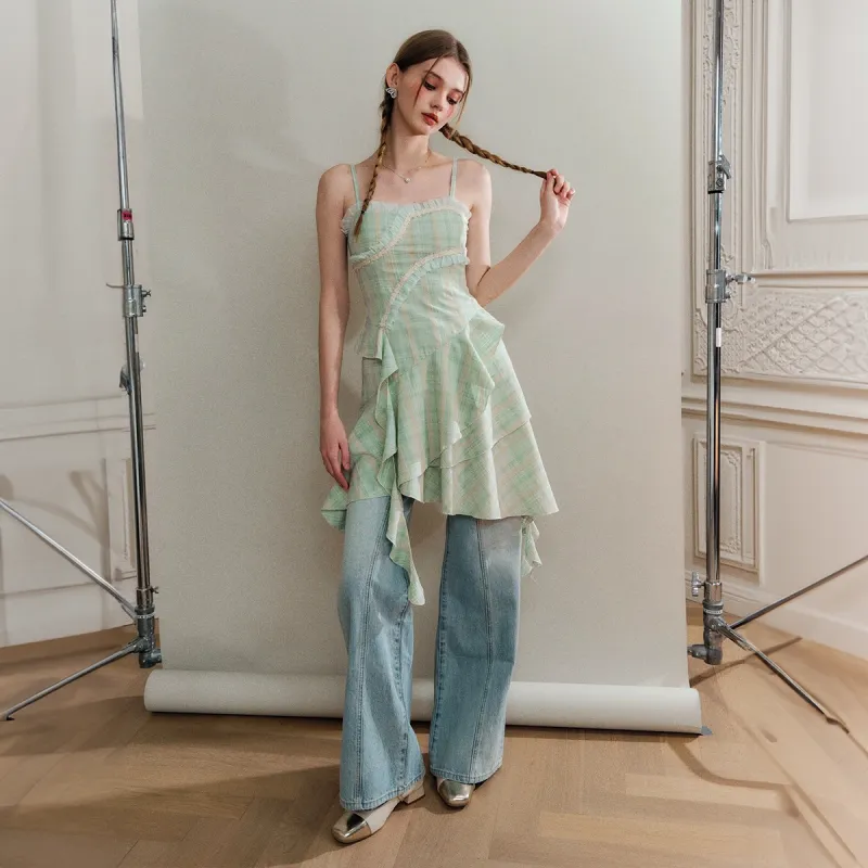 KUNZHUDAXIANG Slip Dress Women's-3