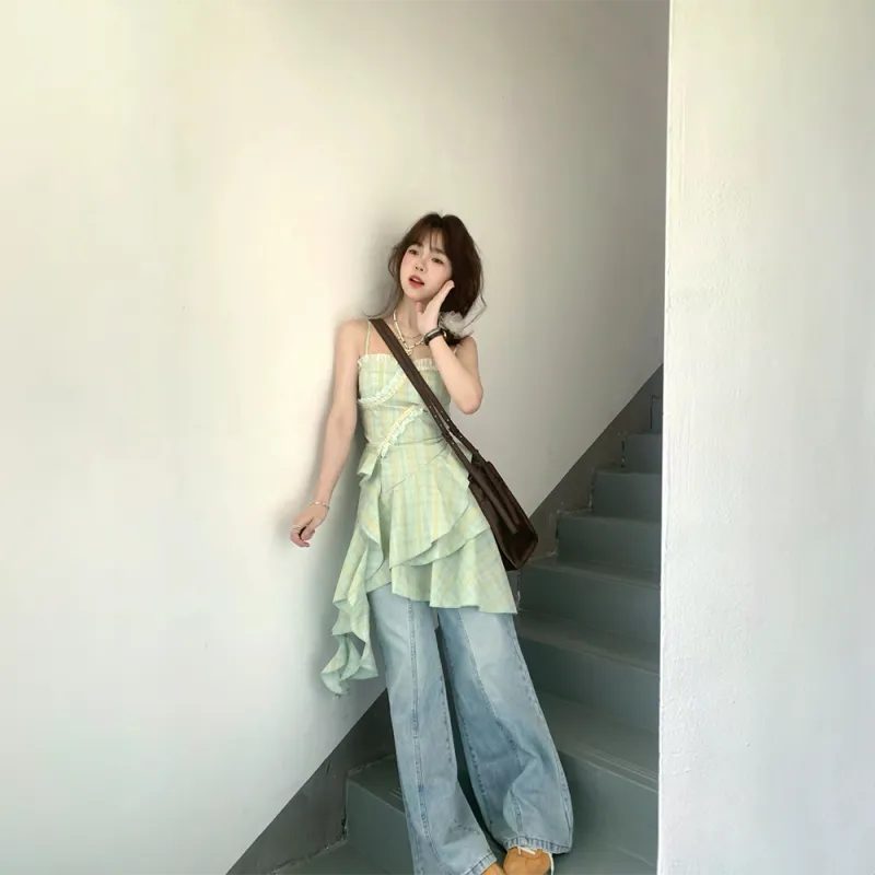 KUNZHUDAXIANG Slip Dress Women's-2
